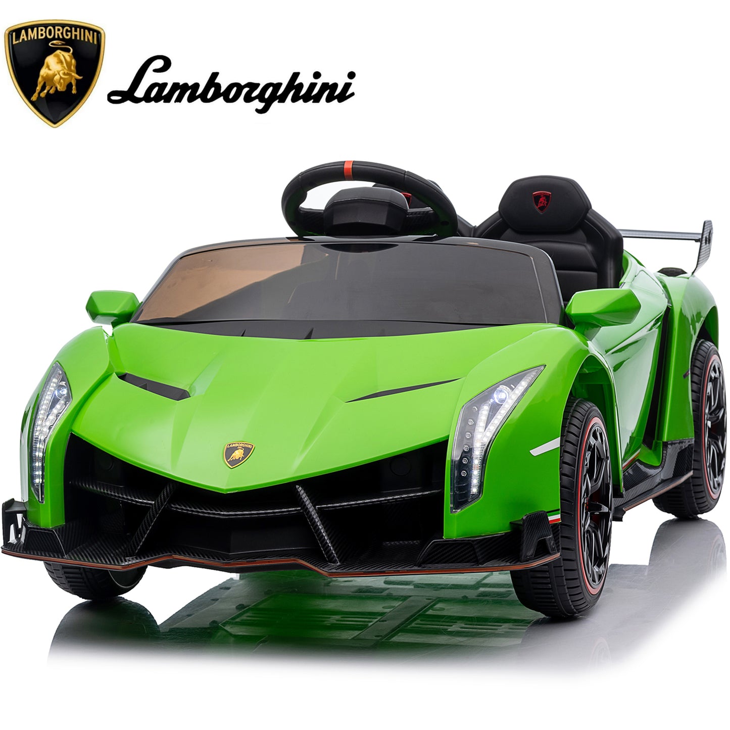 12V Lamborghini Ride on Car with Remote Control Ride on Toy for Boys and Girls 3-6 Years Old Battery Powered Kids Electric Vehicle Ride on Truck, Rocking Mode