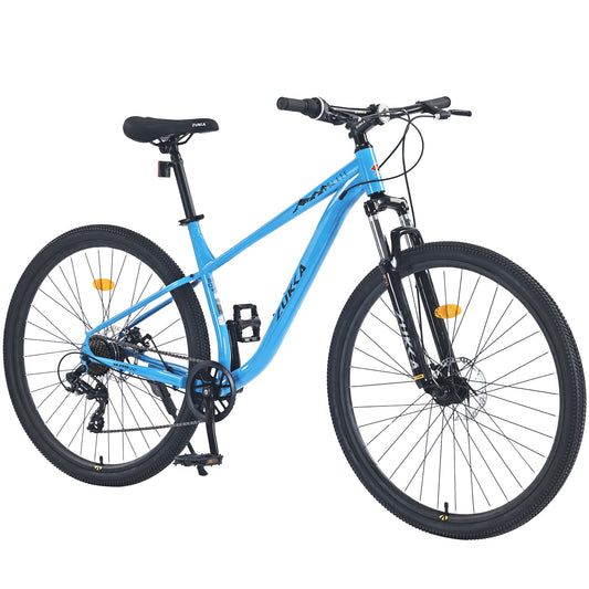 29 inch Bike for Adults, 8 Speed Mountain Bike w/Disc Brakes, Commuter Bike, Trail Bike, City Bike for Men Women, Steel Frame, Suit for 5'4"-6'2", 85% assembled