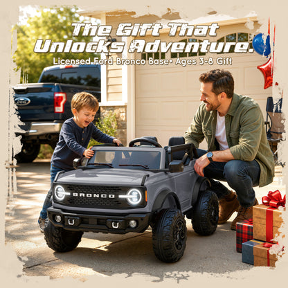 iYofe Ford Bronco Base 24V 2 Seater Ride On Car for Big Kids, Powered Ride On Toy with Parent Remote Control, Bluetooth Music, 4-Wheel Suspension, 3 Speeds, 24V Ride On for Kids Ages 3-8