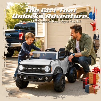 iYofe Ford Bronco Base 24V 2 Seater Ride On Car for Big Kids, Powered Ride On Toy with Parent Remote Control, Bluetooth Music, 4-Wheel Suspension, 3 Speeds, 24V Ride On for Kids Ages 3-8