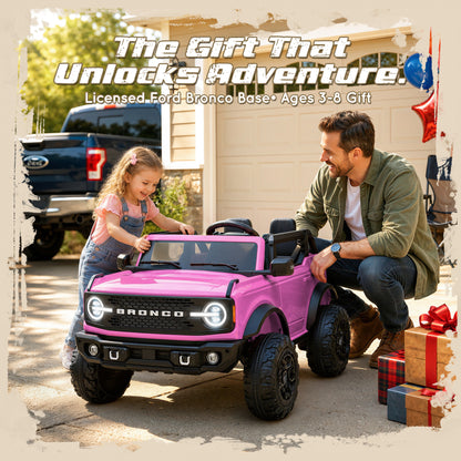 iYofe Ford Bronco Base 24V 2 Seater Ride On Car for Big Kids, Powered Ride On Toy with Parent Remote Control, Bluetooth Music, 4-Wheel Suspension, 3 Speeds, 24V Ride On for Kids Ages 3-8