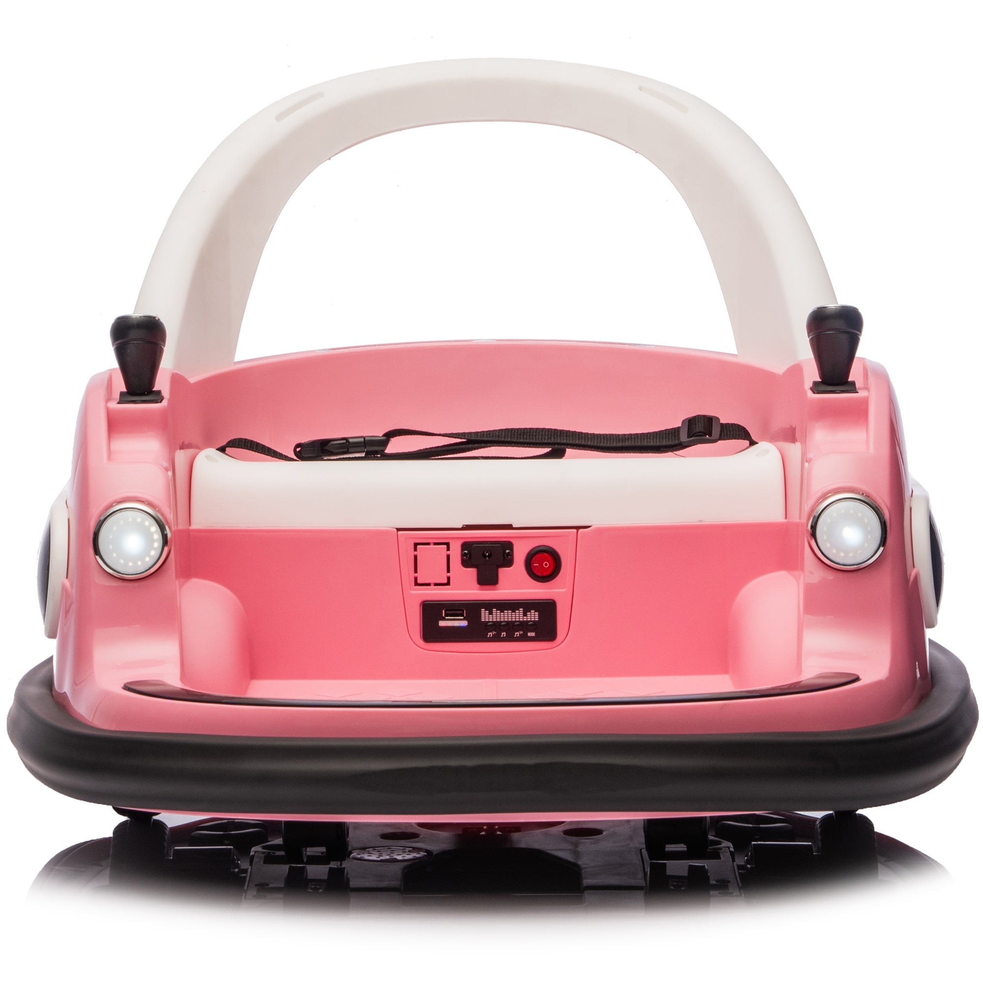 Kids Bumper Car, 12V Ride on Toy with Remote Control, Electric Bumper Car Ride on for Girls Boys Ages 2-5, 360 Degree Spin, Bluetooth, Colorful Light, Seat Belt