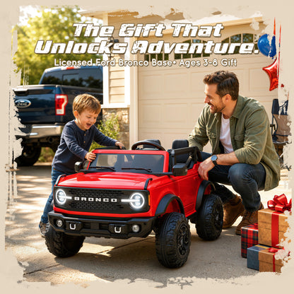 iYofe Ford Bronco Base 24V 2 Seater Ride On Car for Big Kids, Powered Ride On Toy with Parent Remote Control, Bluetooth Music, 4-Wheel Suspension, 3 Speeds, 24V Ride On for Kids Ages 3-8