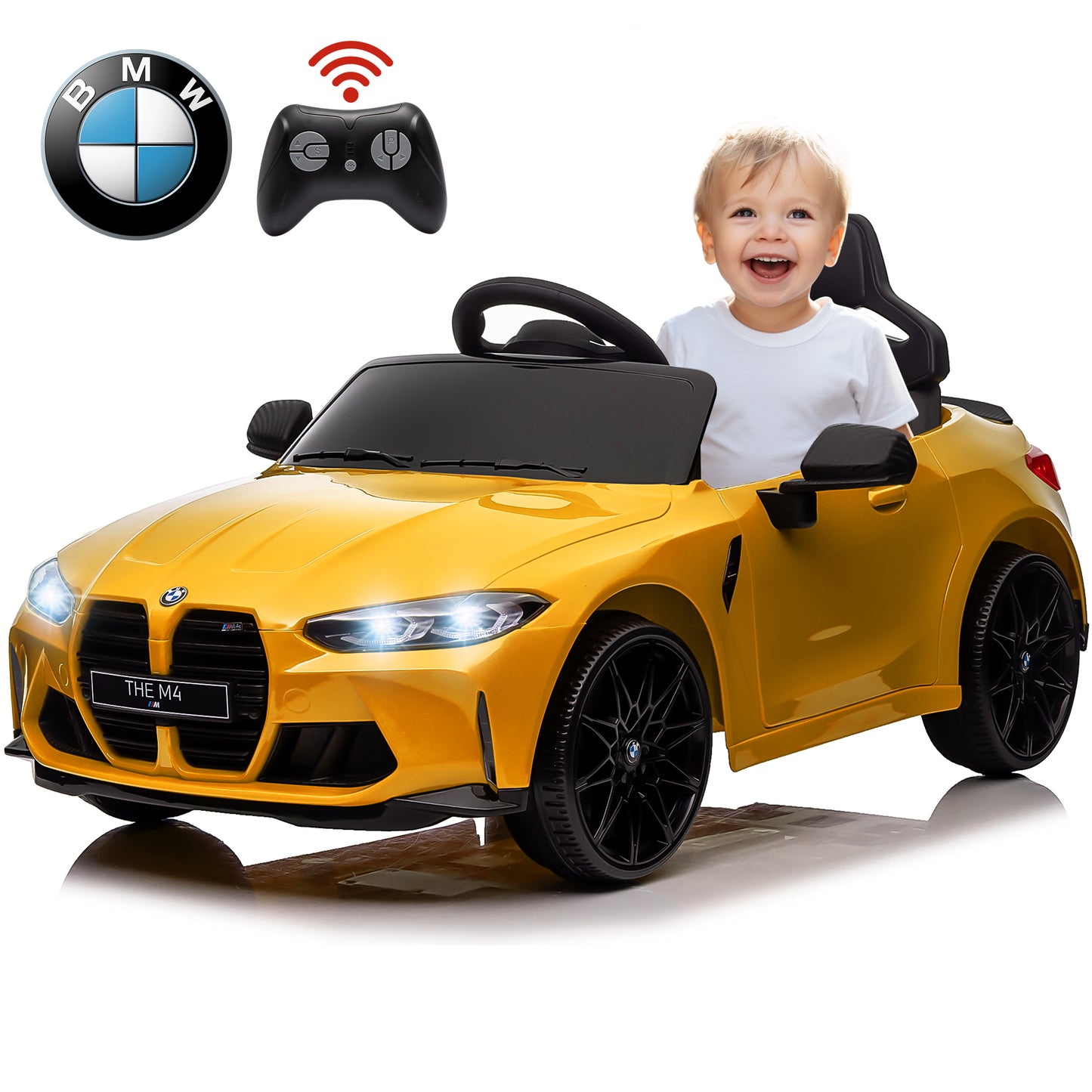 12V Battery Powered Licensed Aston Martin Ride On Cars for Boys, Kids Ride On Toys with Remote Control, Red 4 Wheel Electric Cars for Kids with Bluetooth, Music, USB/FM Radio, Spring Suspension