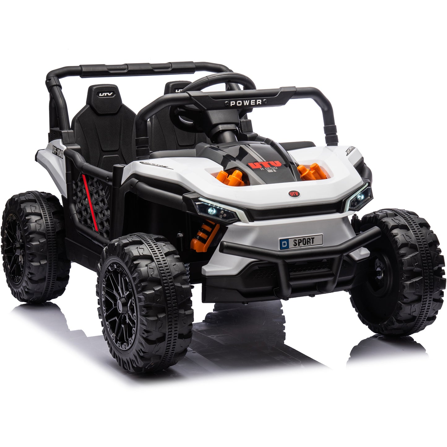 24V Kids Ride on Toy UTV w/Parents Remote Control, Battery Powered Motorized Electric Vehicle Car w/Bluetooth and Rear Storage, Ride on Car UTV for Boys Girls Ages 3-8, Four Wheel suspension