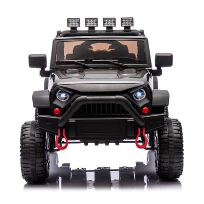 iYofe 24V Powered Ride on Cars for Toddlers, Ride on Truck for kids Boys Girls Gifts 2-5, Ride on Toys with Remote Control, Bluetooth, Music, LED Light, MP3 Player, 4 Wheel Suspension, Black