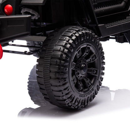 iYofe 24V Powered Ride on Cars for Toddlers, Ride on Truck for kids Boys Girls Gifts 2-5, Ride on Toys with Remote Control, Bluetooth, Music, LED Light, MP3 Player, 4 Wheel Suspension, Black