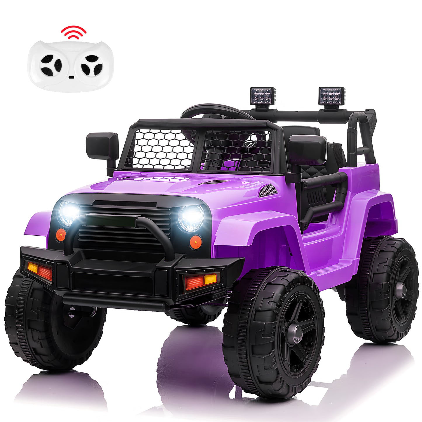 12V Kids Ride on Car with Remote Control Ride on Toy for Girls and Boys Battery Powered Electric Vehicle for 3-5 Years Old Ride on Truck, 3 Speed