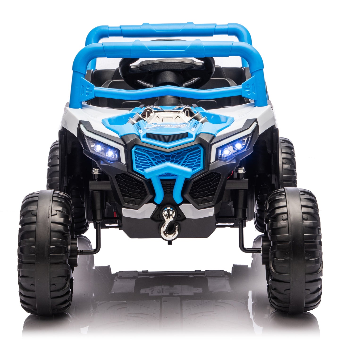 iYofe 12V Powered Ride on Car UTV, Kids Ride on Toys for Toddlers Ages 3-5, Ride on Vehicles with Remote Control, Bluetooth, Music, 4 Wheels Suspension, Electric Cars for Kids Boys Girls, Blue