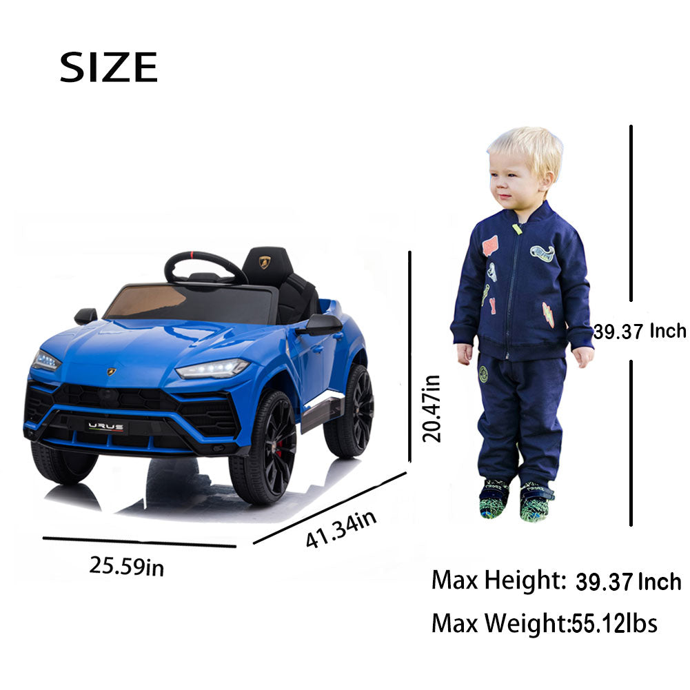 12V Kids Ride On Toy for Boys Girls, iYofe Licensed Lamborghini Kids Ride On Car, Battery Powered Electric Ride on Vehicles for Kids, Kids Electric Car with 3 Speed, LED Light, MP3, Red, R832