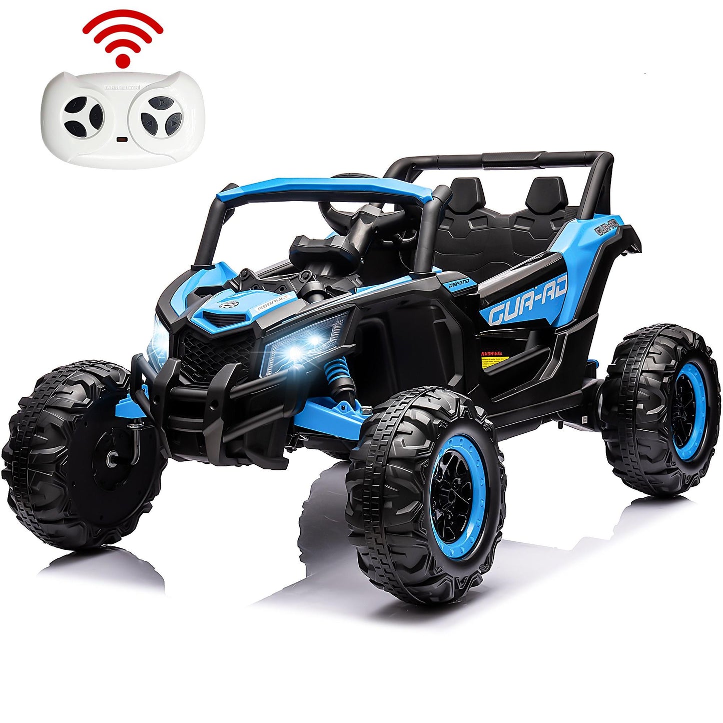 iYofe 24V Ride On UTV Car with Remote Control, Battery Powered Ride On Toys for Kids, 4 Wheels Ride on Vehicle with Music, USB, Bluetooth, Electric Cars for Kids Boys Girls 3-8 Ages Gifts, Blue