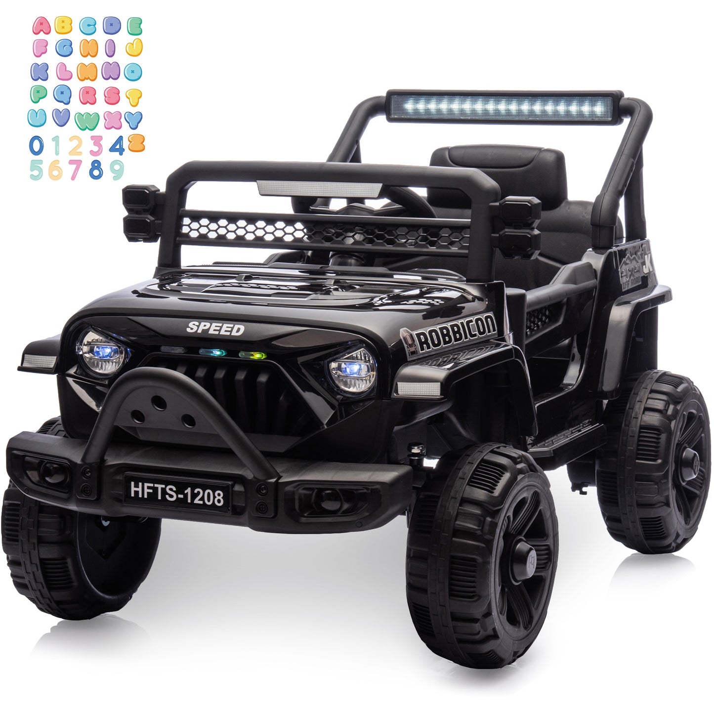 12V Kids Ride on Truck Car with Remote Control, Powered Electric Vehicle with 4 Wheels Shock Absorption, Ride on Toy for Boys Girls 3-6 Years Old, Bluetooth