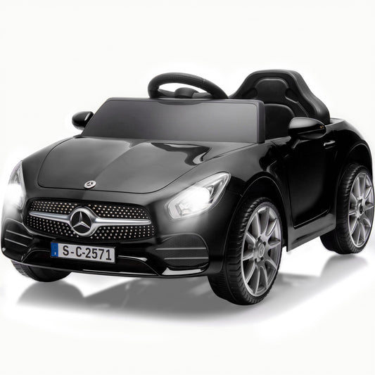 12V Ride on Toy for Kids, Licensed Mercedes-Benz CLS 350 Powered Ride on Car with Remote Control, Kids Electric Cars for Boys Girls 2-5 with Bluetooth, Music, LED Lights, 3 Speeds, 4 Wheelers, Black