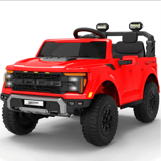 Ford 24V Ride on Toy Cars 2 Seater for Big Kids, Licensed F150 Raptor Powered Ride on Truck with Remote Control, Electric Car for Boys Girls 3-8 w/Bluetooth/LED Headlights/Safety Belts