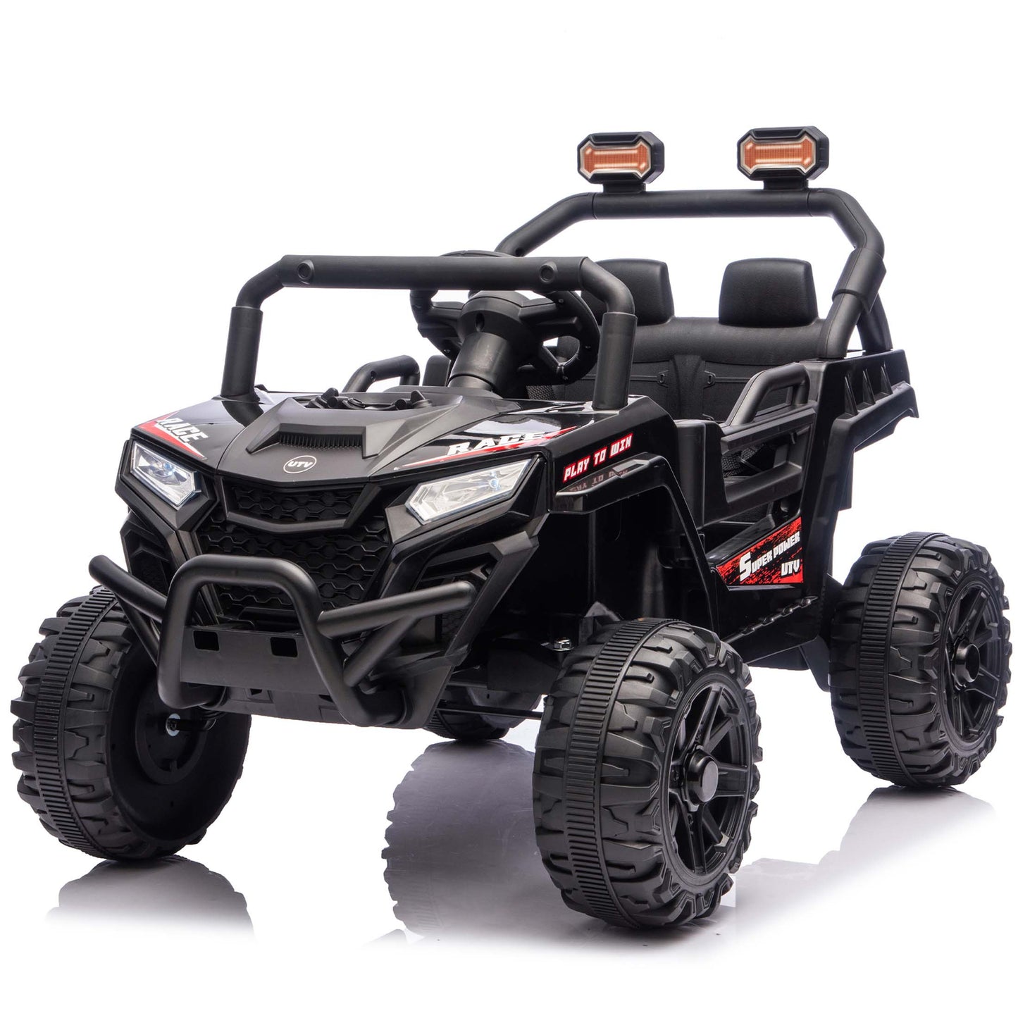 iYofe 12V Powered Ride on Car UTV, Kids Ride on Toys for Toddlers Ages 3-5, Ride on Vehicles with Remote Control, Bluetooth, Music, 4 Wheels Suspension, Electric Cars for Kids Boys Girls, Black