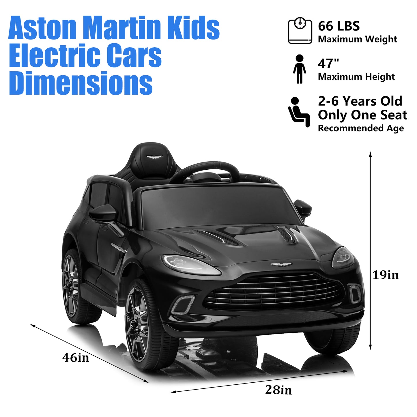 12V Ride On Car for Kids, iYofe Electric Vehicle Cars for Boys Girls, Ride On Truck with Remote Control, Battery Powered 4 Wheels Realistic Off-Road UTV Car, Ride On Toy for Birthday Gift, Black, R5351