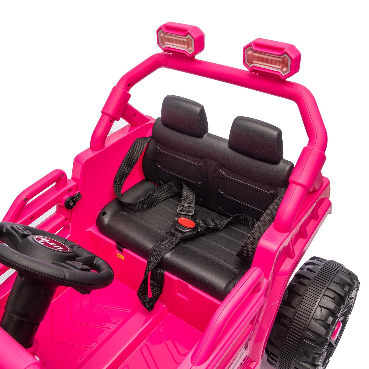 iYofe 12V Powered Ride on Car UTV, Kids Ride on Toys for Toddlers Ages 3-5, Ride on Vehicles with Remote Control, Bluetooth, Music, 4 Wheels Suspension, Electric Cars for Kids Boys Girls, Pink