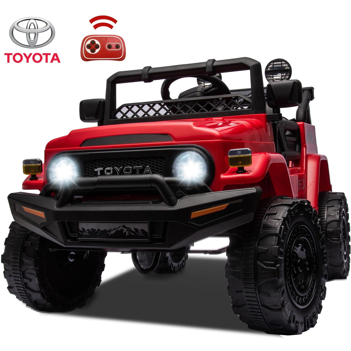 Toyota Ride on Car for Girls and Boys 12V Electric Vehicles with Remote Control, Headlights, Bluetooth, Kids Ride on Toy for 3-5 Years Old