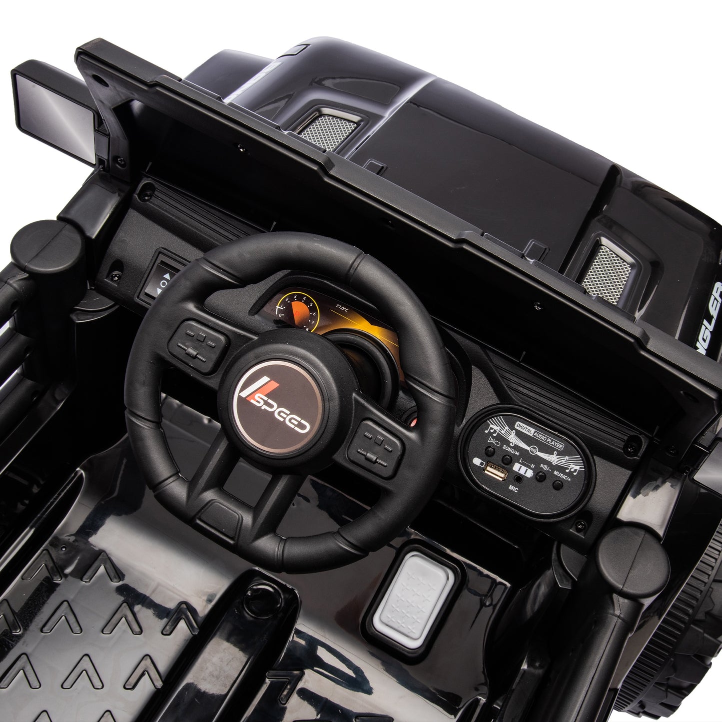 iYofe 12V Ride on Toys for Kids, Powered Ride on Cars with Remote Control, Bluetooth Music, USB/MP3 Port, LED Light, 4 Wheel Suspension, Kids Electric Cars for Boys Girls Ages 2-5 Gifts, Black