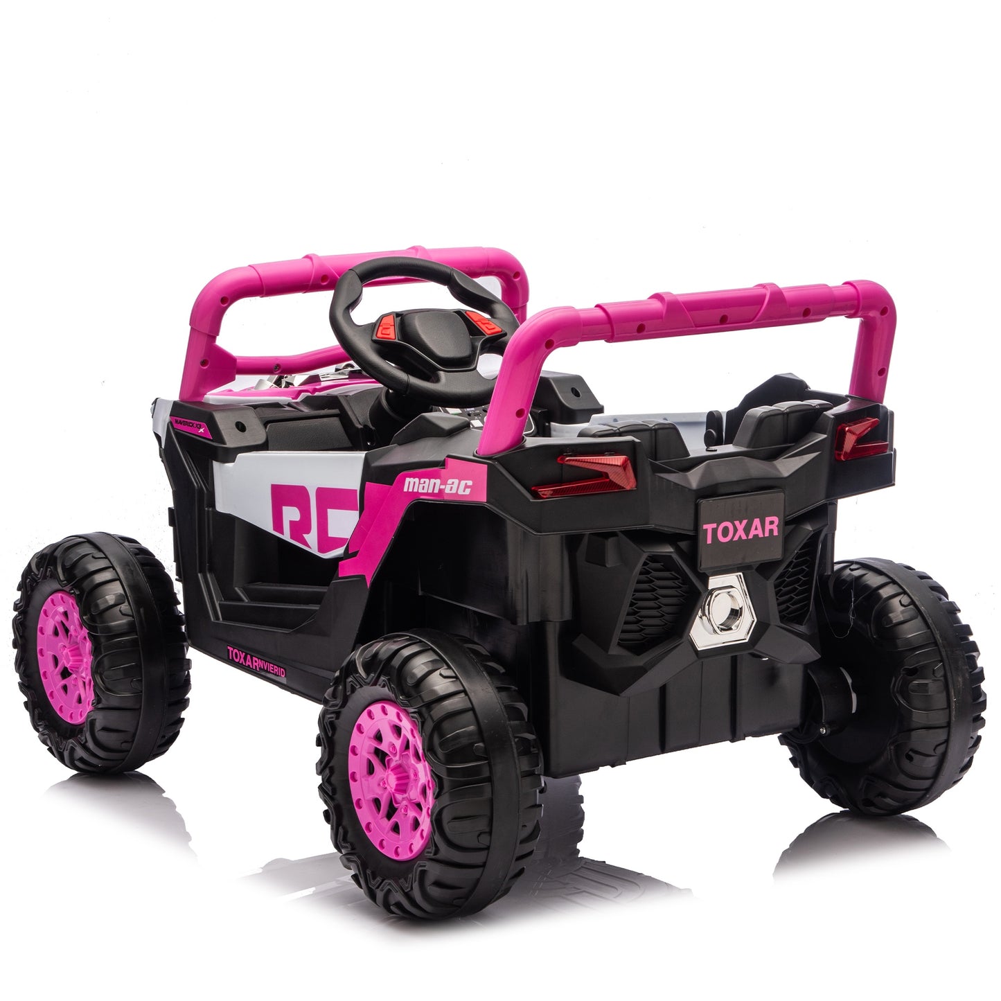 iYofe 12V Powered Ride on Car UTV, Kids Ride on Toys for Toddlers Ages 3-5, Ride on Vehicles with Remote Control, Bluetooth, Music, 4 Wheels Suspension, Electric Cars for Kids Boys Girls, Pink