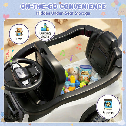 iYofe Kids Ride on Push Car, Licensed Ford Bronco Raptor Toddlers Ride on Toys with Horn, Music, Handle, Under Seat Storage, Kids Push Car for Toddlers 18 Months +, White