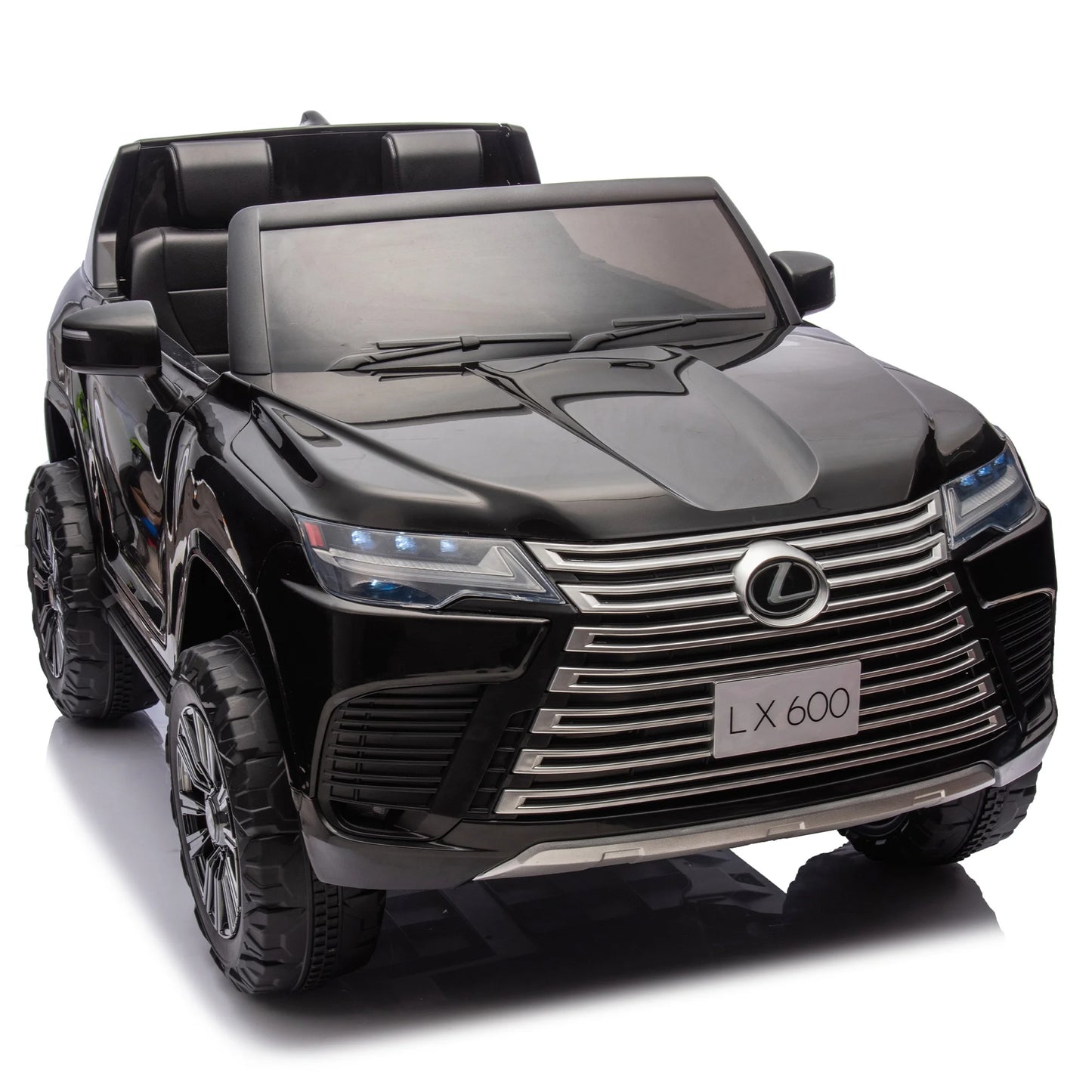 LEXUS LX600 24V 2 Seater Ride on Car for Kids, 4 Wheel Suspension Electric Cars with Remote Control, Bluetooth, Music, Adjustable Volume, Power Display, Ride on Toy Cars for Boys Girls