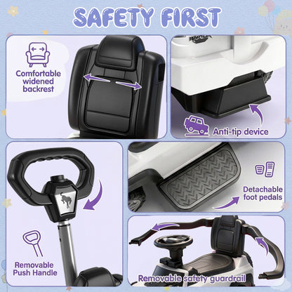 iYofe Kids Ride on Push Car, Licensed Ford Bronco Raptor Toddlers Ride on Toys with Horn, Music, Handle, Under Seat Storage, Kids Push Car for Toddlers 18 Months +, White