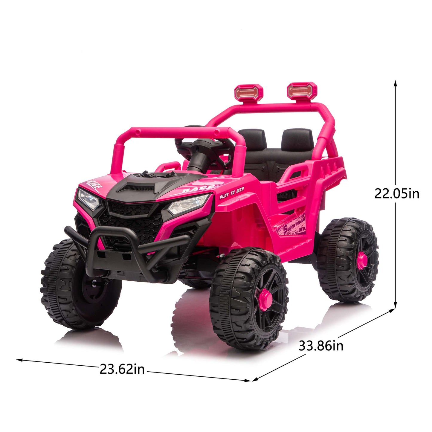 iYofe 12V Powered Ride on Car UTV, Kids Ride on Toys for Toddlers Ages 3-5, Ride on Vehicles with Remote Control, Bluetooth, Music, 4 Wheels Suspension, Electric Cars for Kids Boys Girls, Pink