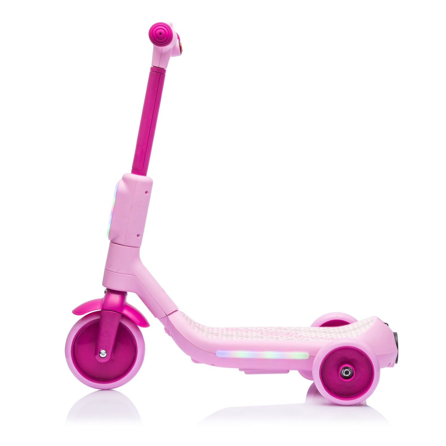 iYofe 3 Wheel Scooter for Kids, 6V Kids Electric Scooter for Boys Girls 3-6 Years Old, Kids Scooter for Toddlers with Music, Steam Sprayer, Colorful Front/Deck Light, Pink