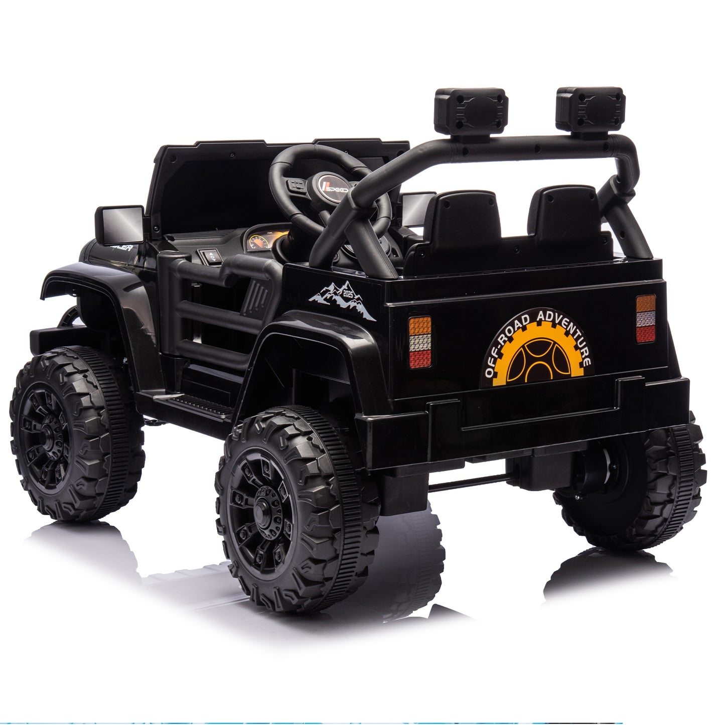 iYofe 12V Ride on Toys for Kids, Powered Ride on Cars with Remote Control, Bluetooth Music, USB/MP3 Port, LED Light, 4 Wheel Suspension, Kids Electric Cars for Boys Girls Ages 2-5 Gifts, Black