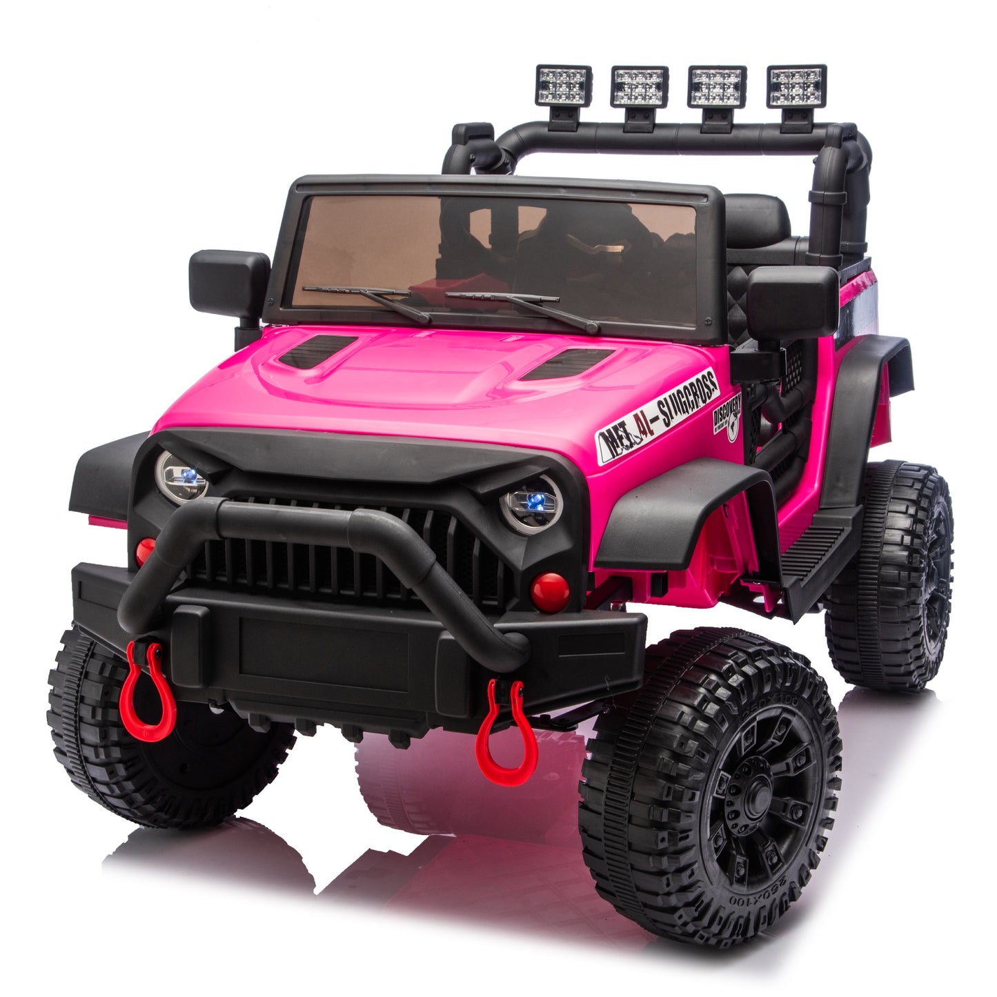 iYofe 24V Powered Ride on Cars for Toddlers, Ride on Truck for kids Boys Girls Gifts 2-5, Ride on Toys with Remote Control, Bluetooth, Music, LED Light, MP3 Player, 4 Wheel Suspension, Rose Pink