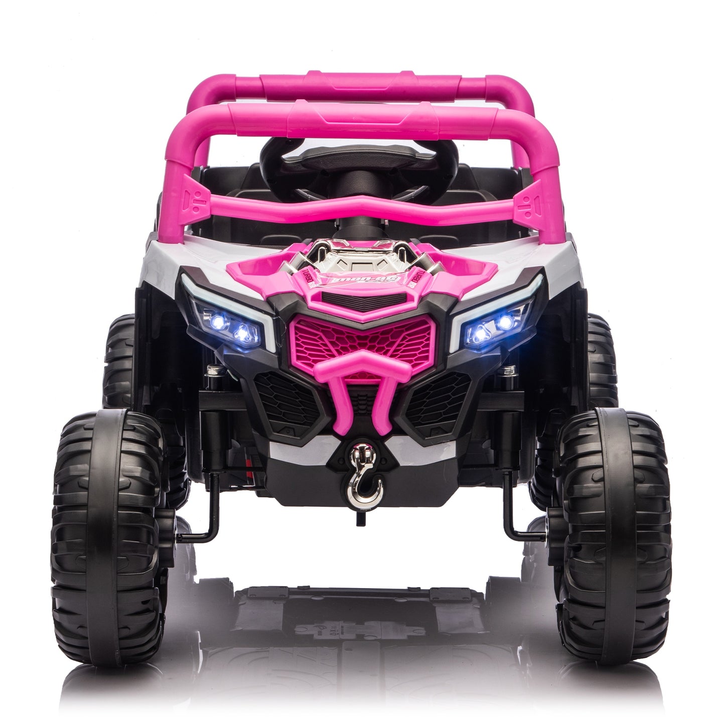 iYofe 12V Powered Ride on Car UTV, Kids Ride on Toys for Toddlers Ages 3-5, Ride on Vehicles with Remote Control, Bluetooth, Music, 4 Wheels Suspension, Electric Cars for Kids Boys Girls, Pink