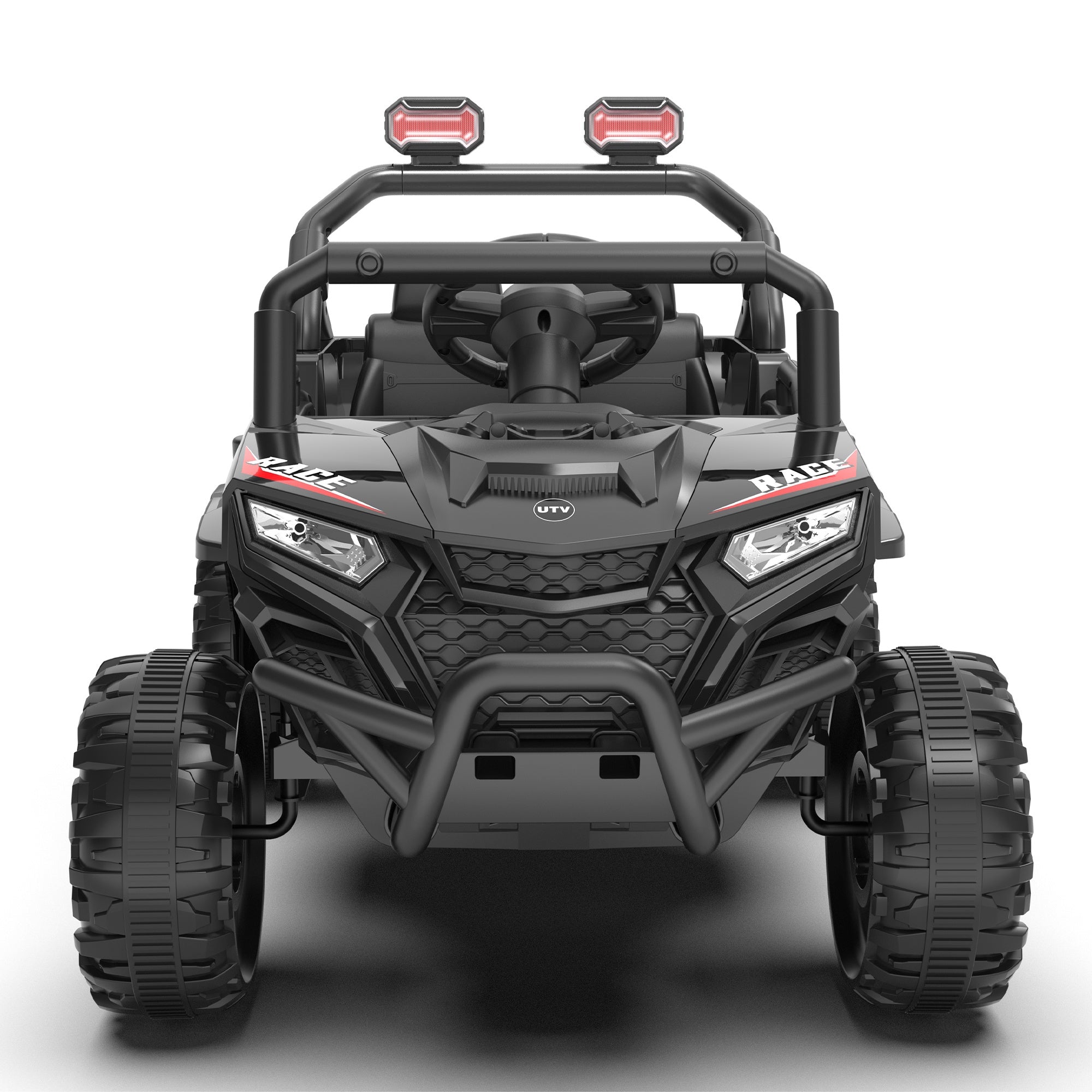 12V Powered Ride on Car UTV, Kids Ride on Toys for Toddlers Ages 3-5, Ride on Vehicles with Remote Control, Bluetooth, Music, 4 Wheels Suspension, Electric Cars for Kids Boys Girls, Black