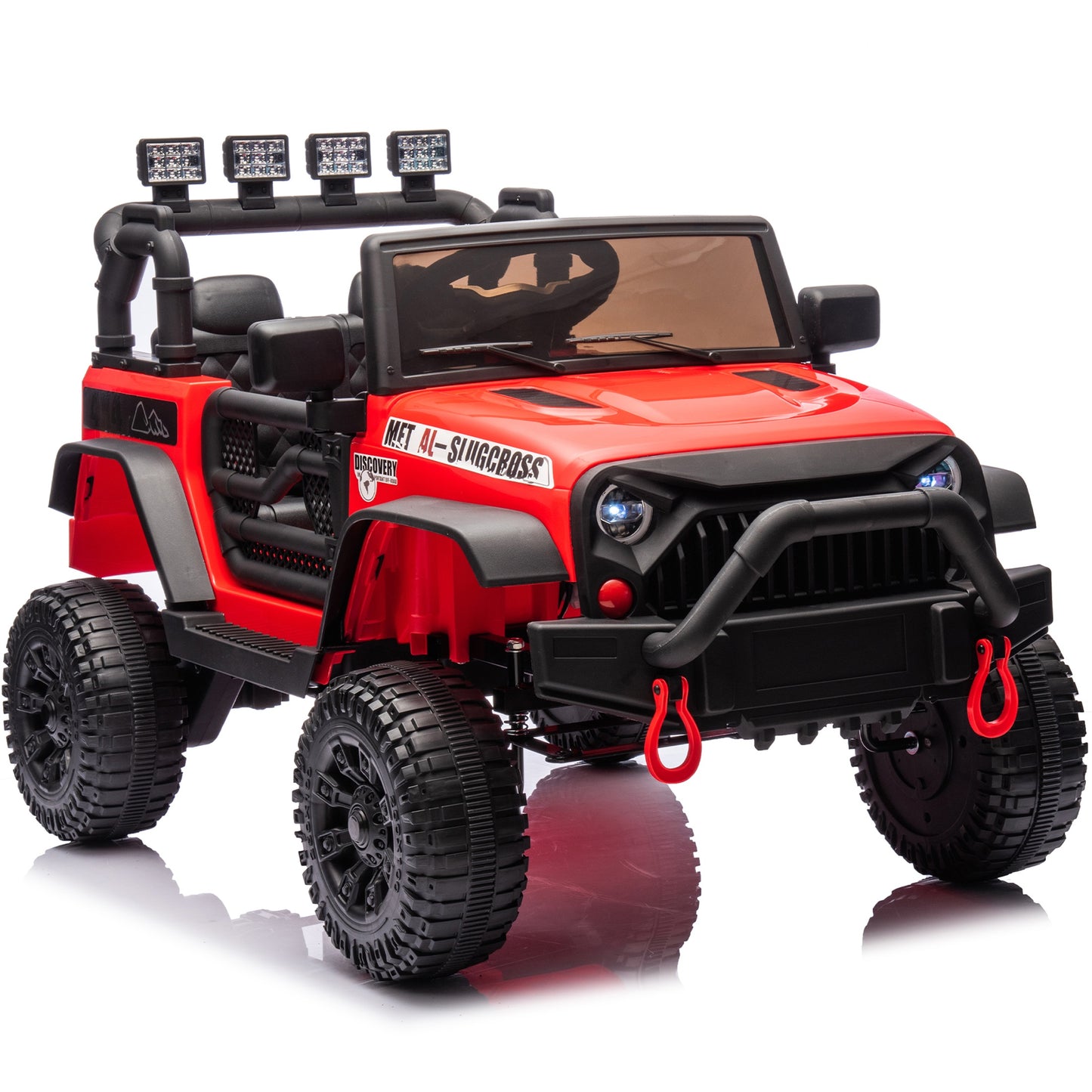 iYofe 24V Powered Ride on Cars for Toddlers, Ride on Truck for kids Boys Girls Gifts 2-5, Ride on Toys with Remote Control, Bluetooth, Music, LED Light, MP3 Player, 4 Wheel Suspension, Red