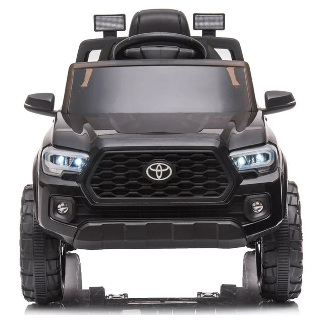 Powered Ride-on with Remote, Official Licensed Toyota Tacoma 12V Ride on Car for 2-4 Years Old, Kids Ride on Toys with MP3 Player, Radio, Lights, Blue Electric Ride on Vehicle for Boys