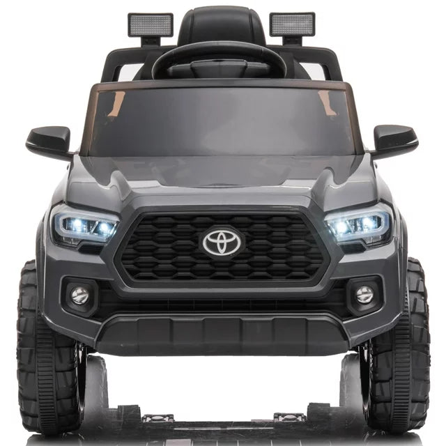 Powered Ride-on with Remote, Official Licensed Toyota Tacoma 12V Ride on Car for 2-4 Years Old, Kids Ride on Toys with MP3 Player, Radio, Lights, Blue Electric Ride on Vehicle for Boys