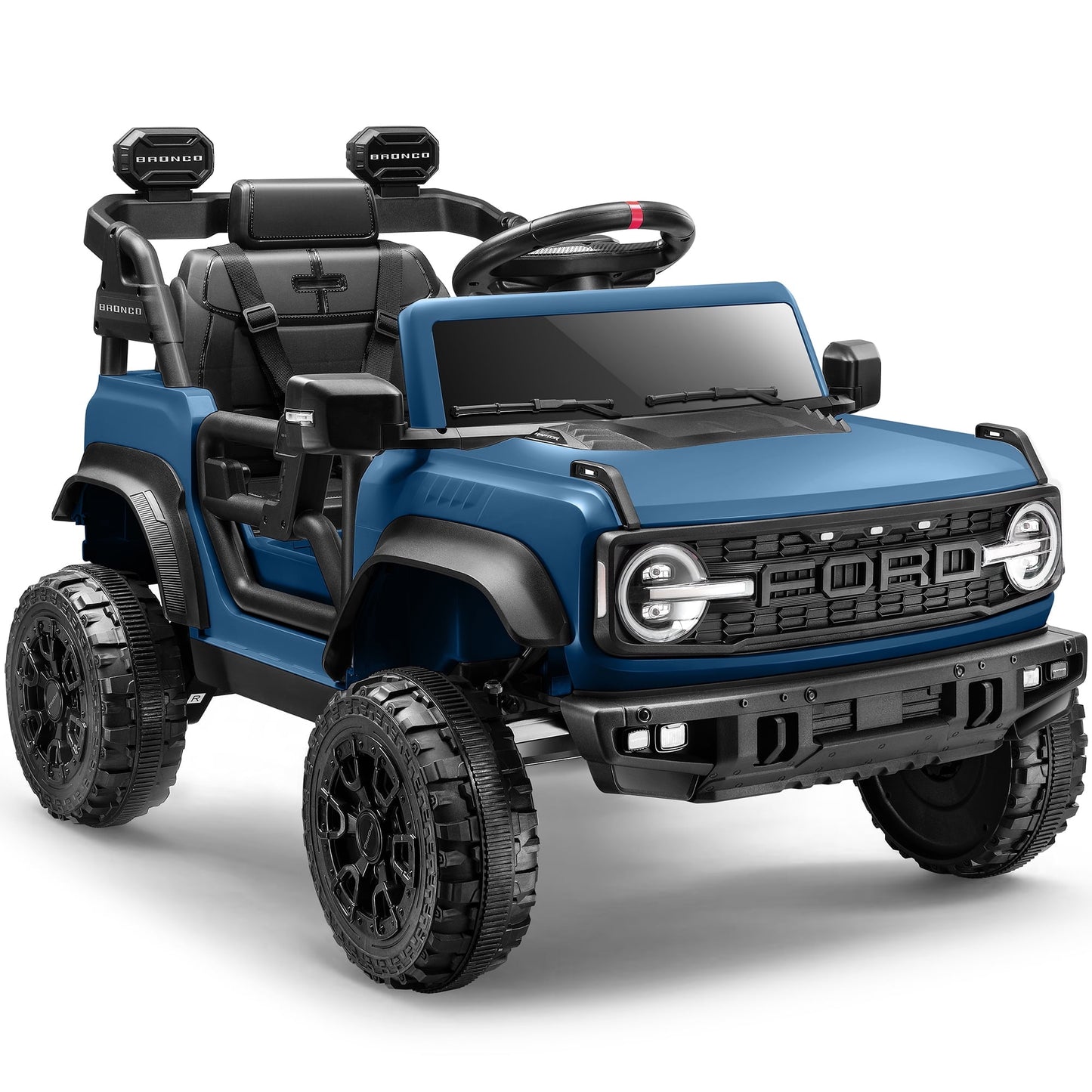 Preorder 12V Ford Bronco Powered Ride on Cars for Kids, Licensed Ride on SUV Truck Toy with Parent Remote Control, Electric Car for Girls Boys 3-5 w/Music Player/LED Headlights/Safety Belt