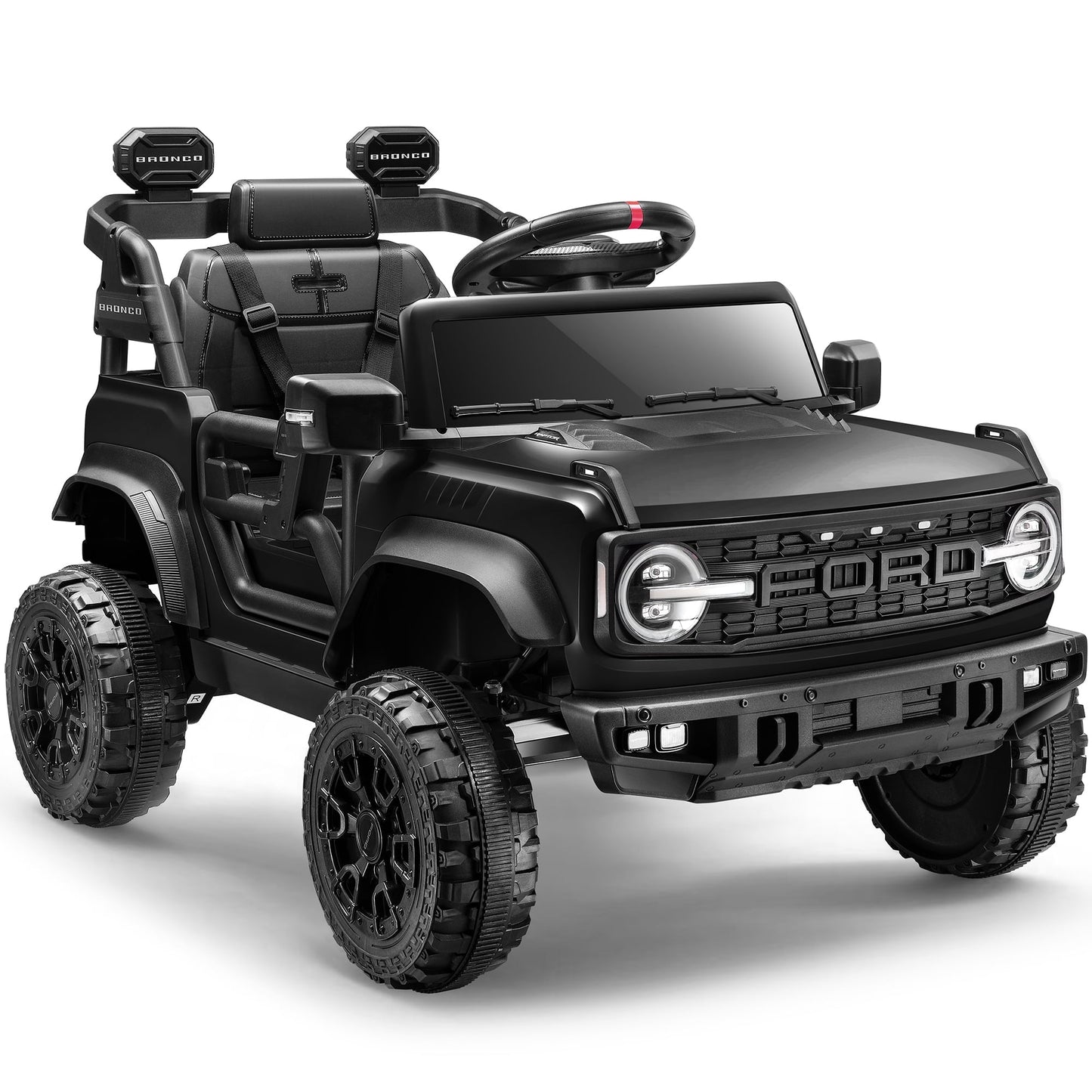 Preorder 12V Ford Bronco Powered Ride on Cars for Kids, Licensed Ride on SUV Truck Toy with Parent Remote Control, Electric Car for Girls Boys 3-5 w/Music Player/LED Headlights/Safety Belt