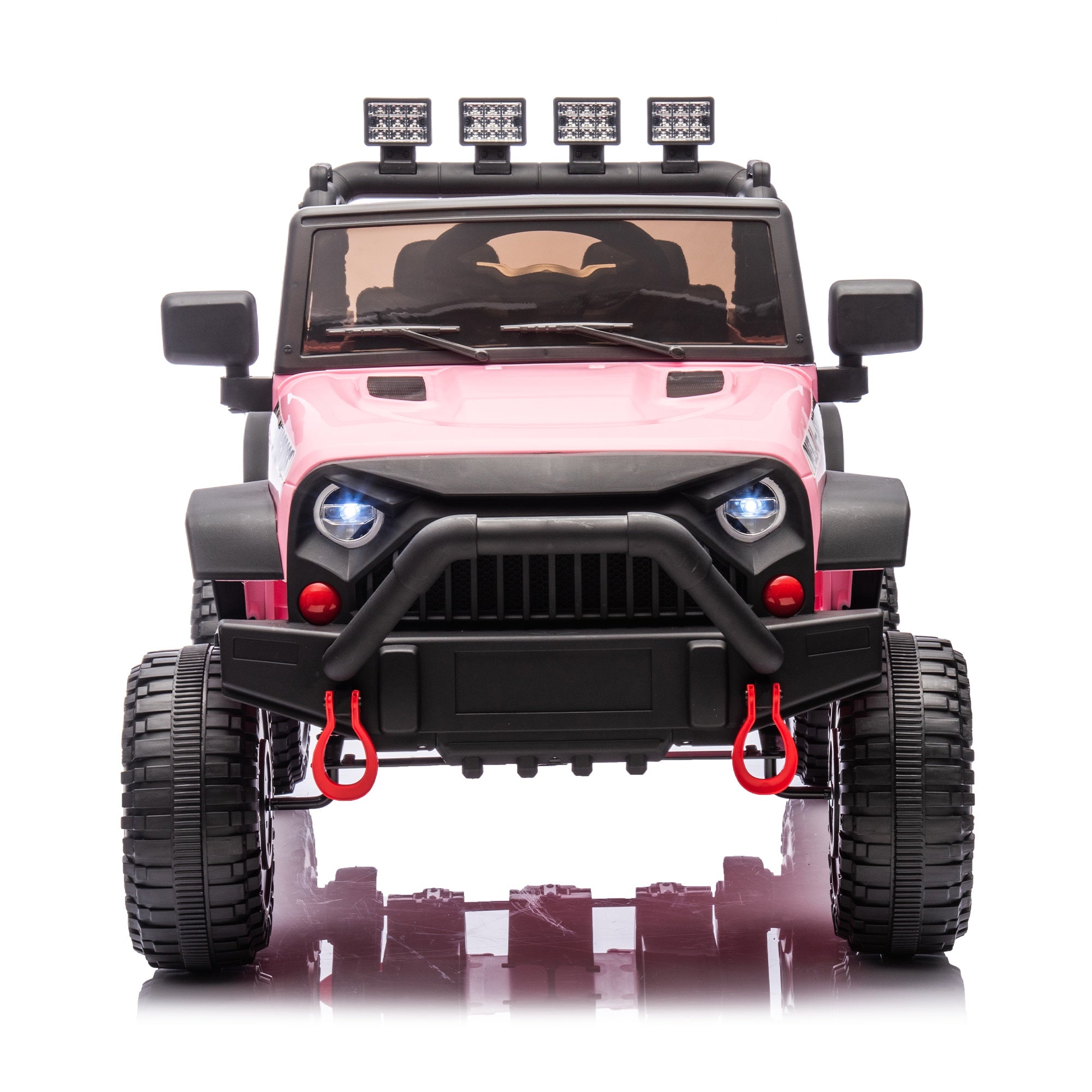iYofe 24V Powered Ride on Cars for Toddlers, Ride on Truck for kids Boys Girls Gifts 2-5, Ride on Toys with Remote Control, Bluetooth, Music, LED Light, MP3 Player, 4 Wheel Suspension, Pink