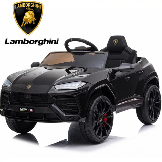 Ride on Toys for Kids, Lamborghini 12V Electric Ride on Car with LED Headlights, Horn, MP3 Player, Kids Car for 3-4, Rechargeable Battery-Powered Vehicle for Girl Birthday Gift, Black