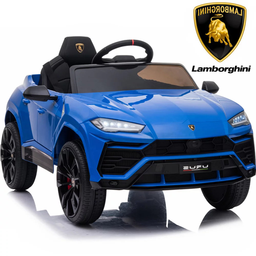 Ride on Toys for Kids, Lamborghini 12V Electric Ride on Car with LED Headlights, Horn, MP3 Player, Kids Car for 3-4, Rechargeable Battery-Powered Vehicle for Girl Birthday Gift, Black