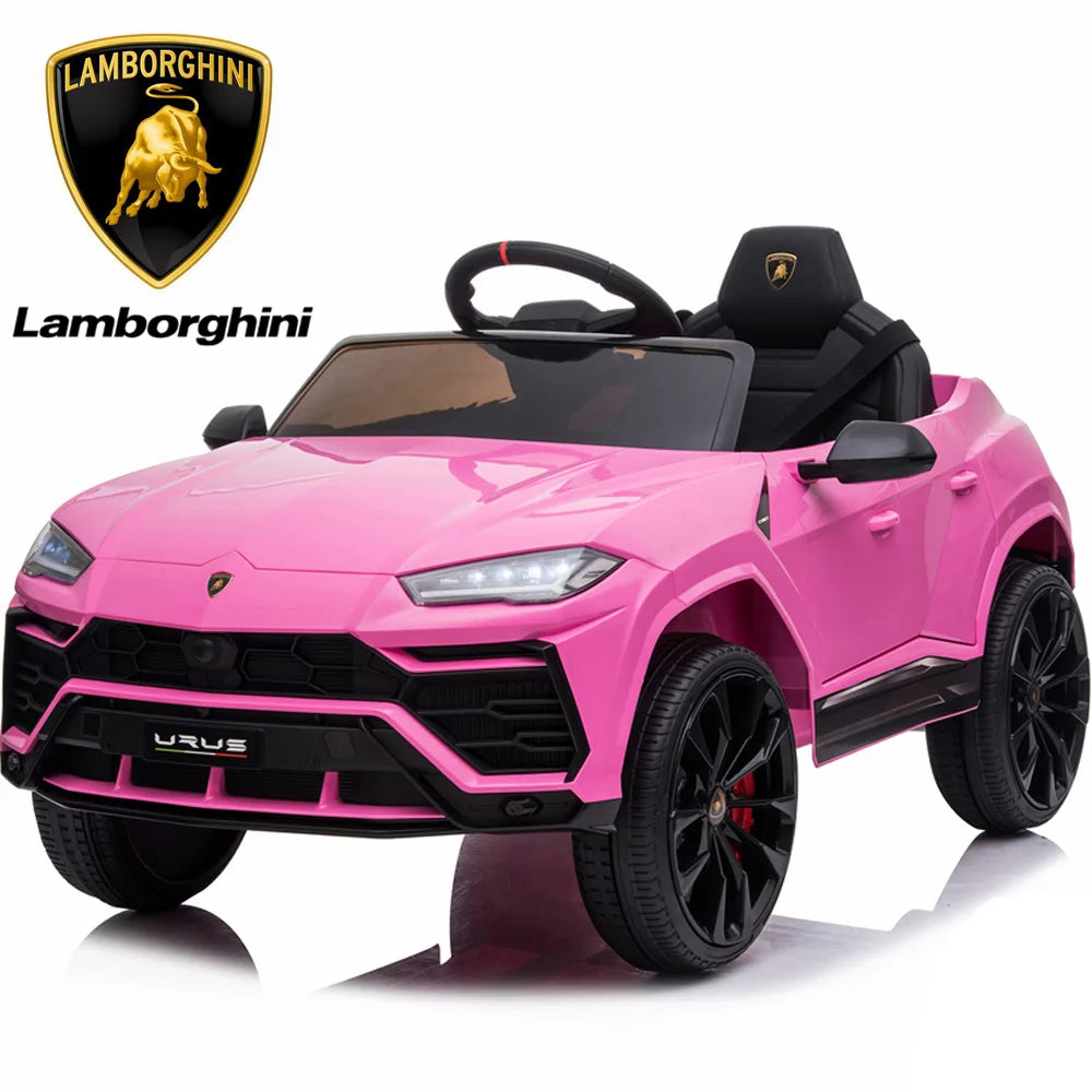 Ride on Toys for Kids, Lamborghini 12V Electric Ride on Car with LED Headlights, Horn, MP3 Player, Kids Car for 3-4, Rechargeable Battery-Powered Vehicle for Girl Birthday Gift, Black