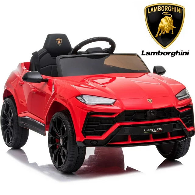 Ride on Toys for Kids, Lamborghini 12V Electric Ride on Car with LED Headlights, Horn, MP3 Player, Kids Car for 3-4, Rechargeable Battery-Powered Vehicle for Girl Birthday Gift, Black