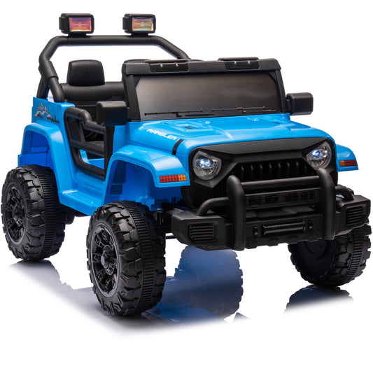 iYofe 12V Ride on Toys for Kids, Powered Ride on Cars with Remote Control, Bluetooth Music, USB/MP3 Port, LED Light, 4 Wheel Suspension, Kids Electric Cars for Boys Girls Ages 2-5 Gifts, Blue