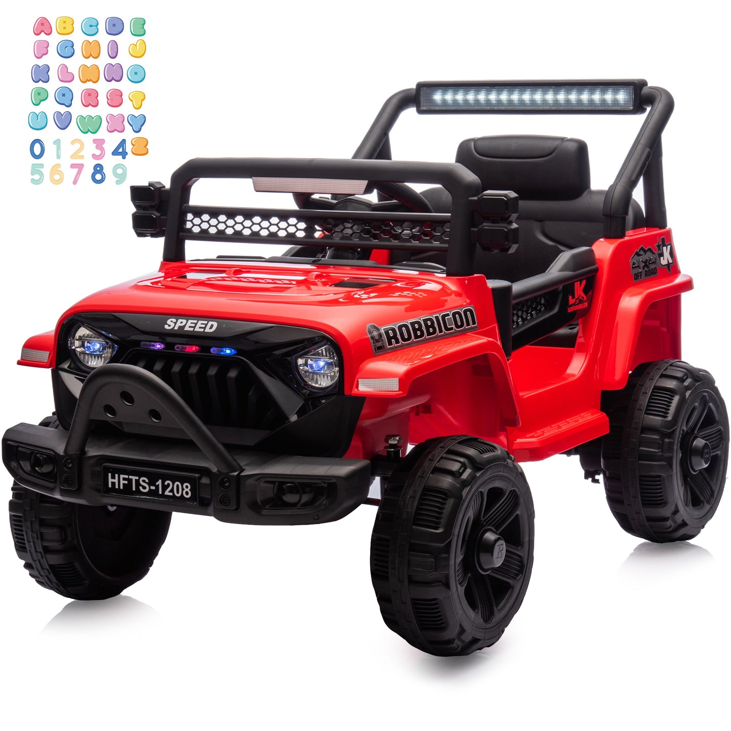 12V Kids Ride on Truck Car with Remote Control, Powered Electric Vehicle with 4 Wheels Shock Absorption, Ride on Toy for Boys Girls 3-6 Years Old, Bluetooth