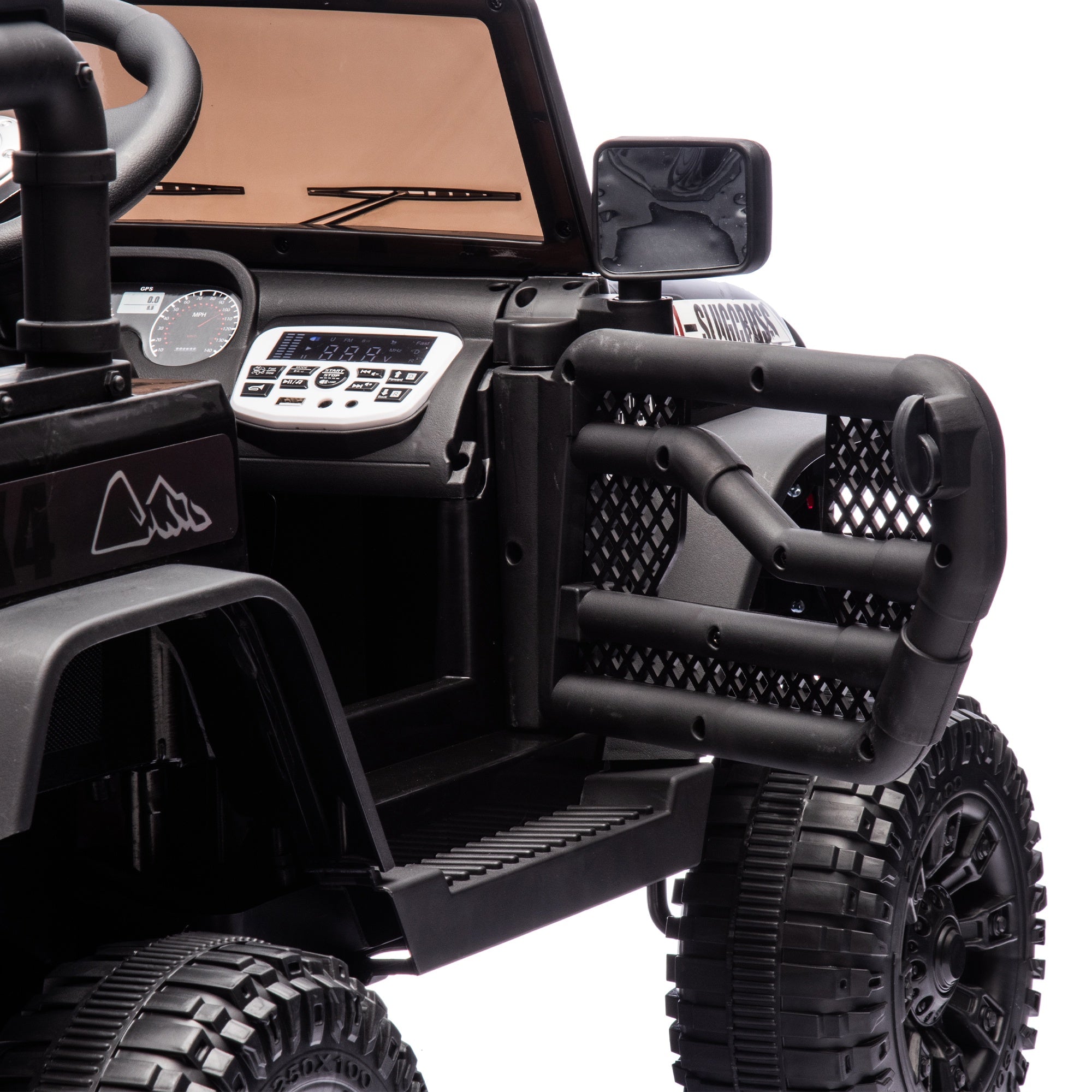 iYofe 24V Powered Ride on Cars for Toddlers, Ride on Truck for kids Boys Girls Gifts 2-5, Ride on Toys with Remote Control, Bluetooth, Music, LED Light, MP3 Player, 4 Wheel Suspension, Black