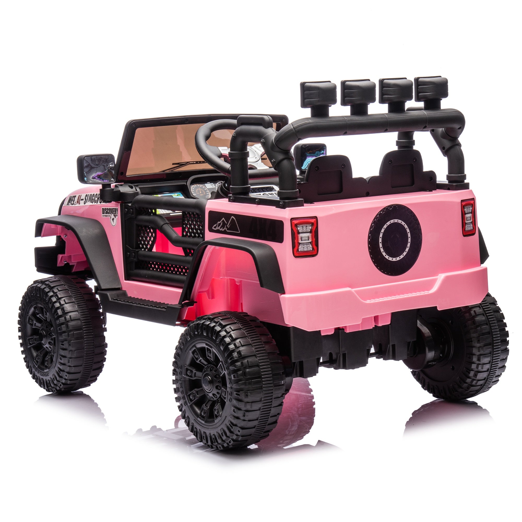 iYofe 24V Powered Ride on Cars for Toddlers, Ride on Truck for kids Boys Girls Gifts 2-5, Ride on Toys with Remote Control, Bluetooth, Music, LED Light, MP3 Player, 4 Wheel Suspension, Pink