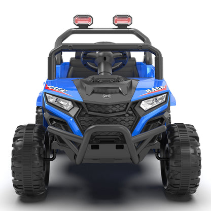 12V Powered Ride on Car UTV, Kids Ride on Toys for Toddlers Ages 3-5, Ride on Vehicles with Remote Control, Bluetooth, Music, 4 Wheels Suspension, Electric Cars for Kids Boys Girls, Blue