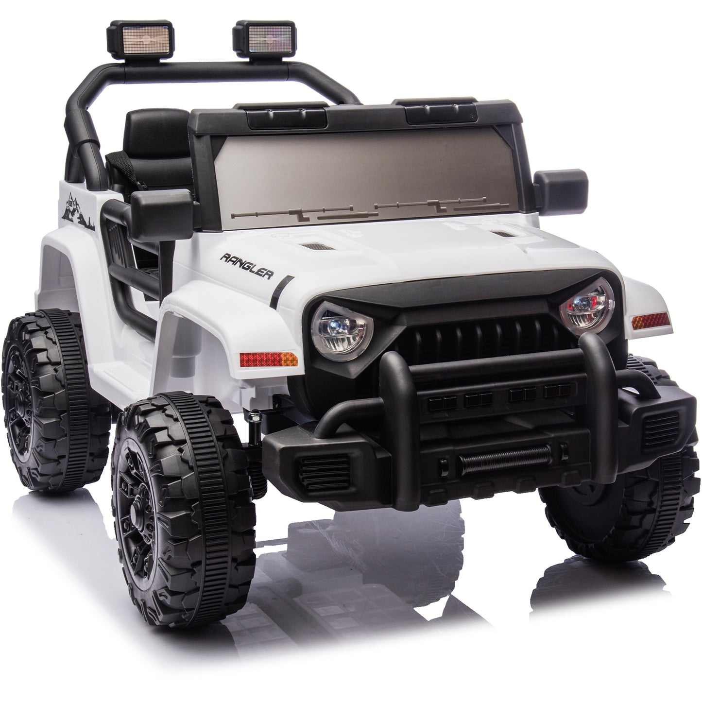 iYofe 12V Ride on Toys for Kids, Powered Ride on Cars with Remote Control, Bluetooth Music, USB/MP3 Port, LED Light, 4 Wheel Suspension, Kids Electric Cars for Boys Girls Ages 2-5 Gifts, White