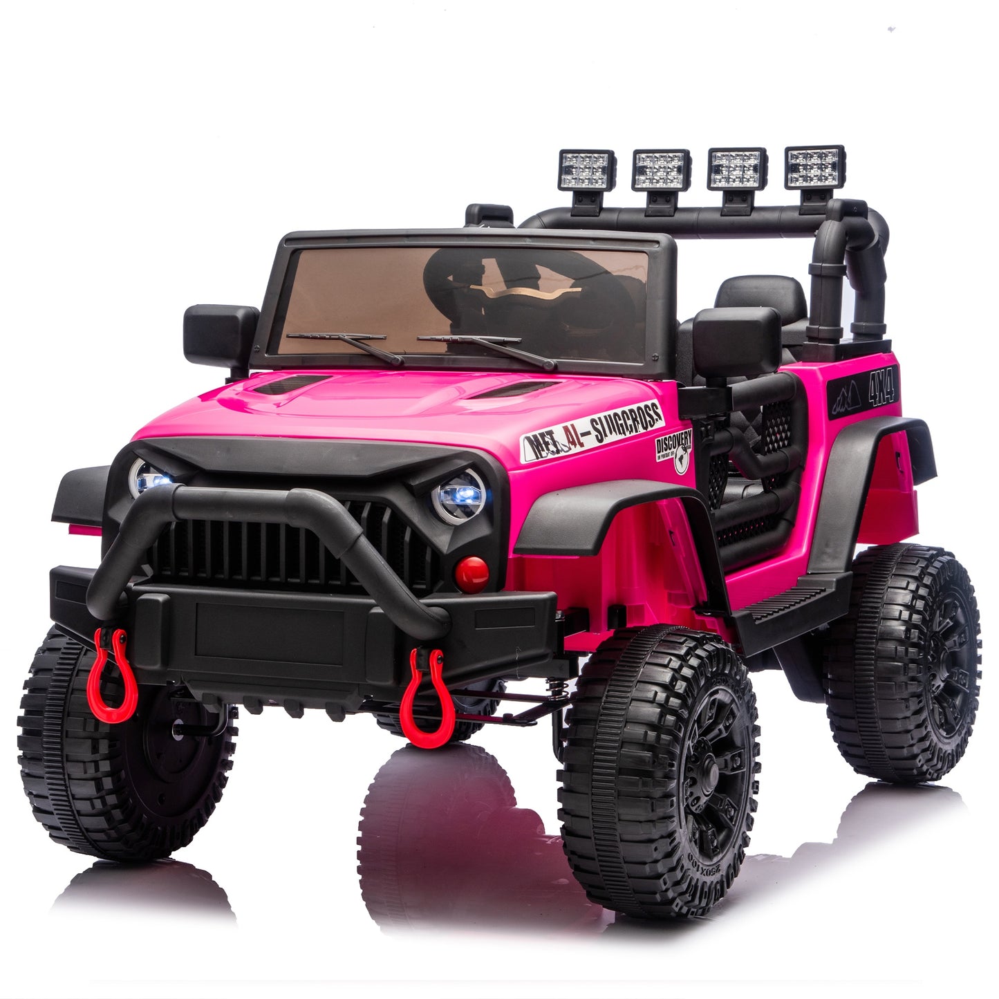 iYofe 24V Powered Ride on Cars for Toddlers, Ride on Truck for kids Boys Girls Gifts 2-5, Ride on Toys with Remote Control, Bluetooth, Music, LED Light, MP3 Player, 4 Wheel Suspension, Rose Pink